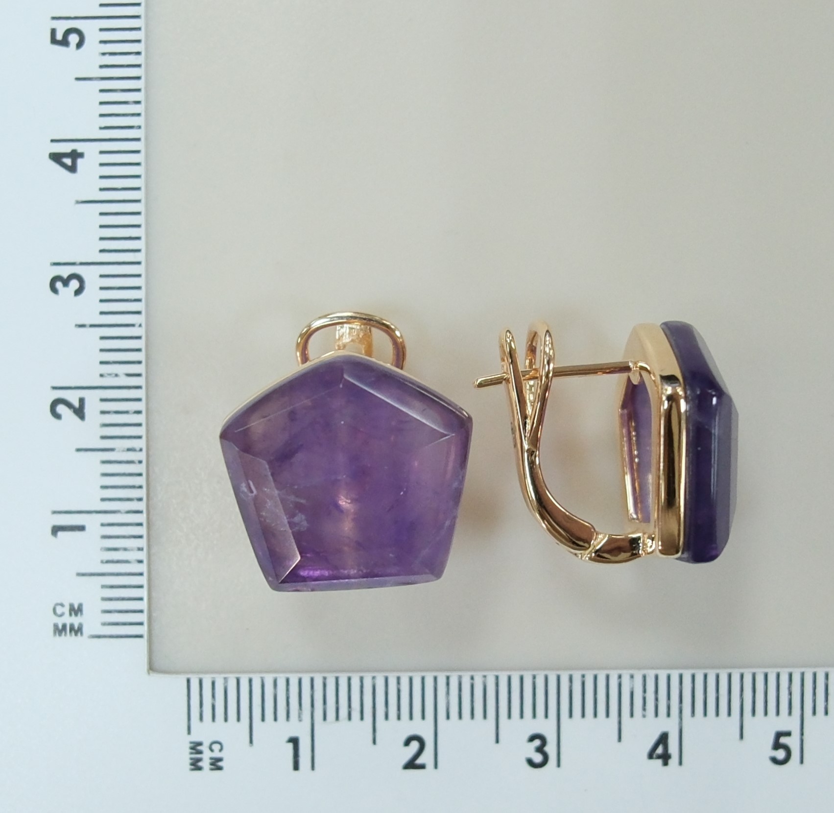 Серебряные серьги с аметистами